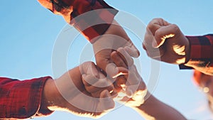 business group team. a community team of workers put their hands together. teamwork business concept. collaboration