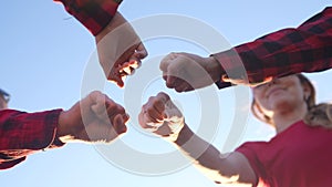 business group team. a community team of workers put their hands together. teamwork business concept. collaboration