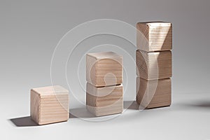 Business growth analysis, modern design concept. Financial statistics presented in geometric diagram