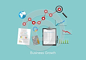 Business growth, Business Forecast concept illustration.