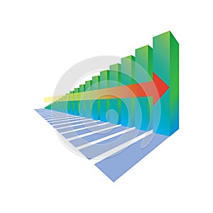 Business Growth Chart 3D