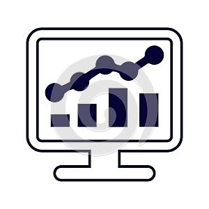 Business growth chart icon