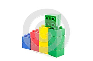 Business growth concept. plastic building blocks