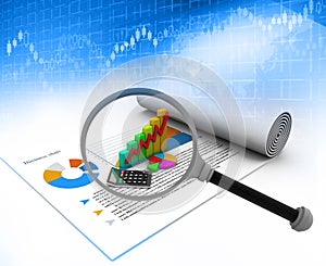 Business growth graph analysing