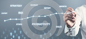 Business growth graph. Development, Success. Business concept