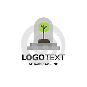 Business, Growth, New, Plant, Tree Business Logo Template. Flat Color