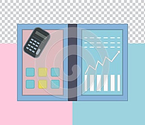 Business growth and plan concept. 3d rendering vector eps