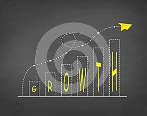 Business growth or progress or success concept illustration background.