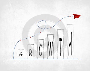 Business growth or progress or success concept illustration background.