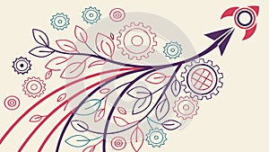 Business Growth Rocket, Innovation and Progress, vector design Generative AI