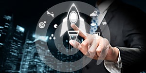 Business growth and startup launch concept EIDE