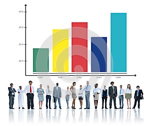 Business Growth Teamwork Collaboration Statistic Concept