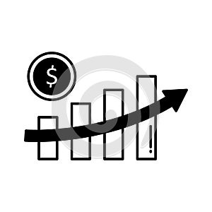 Business growth Vector Icon which can easily modify or edit