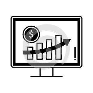 Business growth Vector Icon which can easily modify or edit