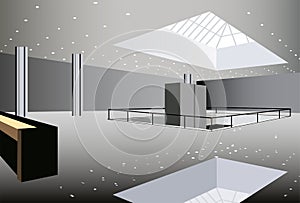 Business hall interior vector