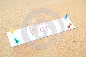 Business hand business plan idea in piece of paper