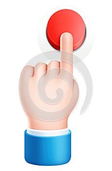 business hand pushing button sign symbol icon
