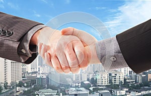 Business handshake background