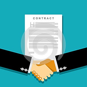 Business handshake and business contract agreement concept. Business partnership.