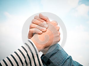 Business handshake concept Business partners