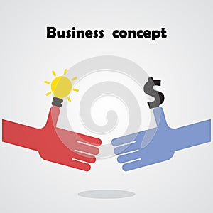 Business handshake concept and business people.
