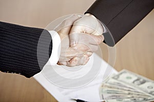 Business handshake after contract