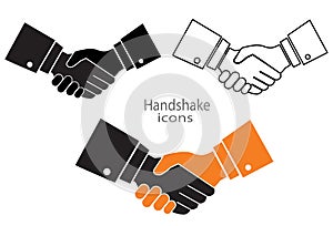 Business handshake. contract agreement flat vector icon for apps and websites