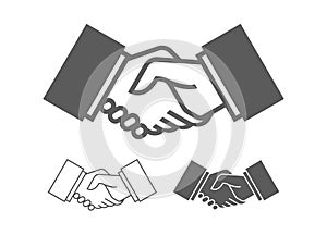 Business handshake icons