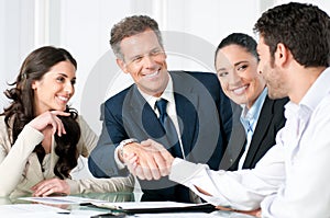 Business handshake to seal a deal