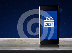 Business happy new year 2024 shop online concept