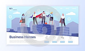 Business Heroes Web Page, Entrepreneurs in Coats