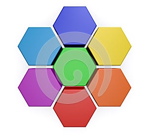 Business Hexagon Chart Diagram