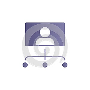 Business, hierarchy color gradient vector icon