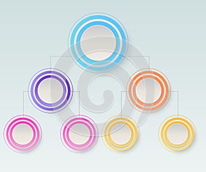 Business hierarchy organogram chart infographics. Corporate organizational structure graphic elements. Company organization