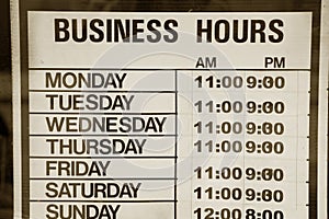 Business hours