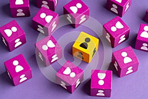 Business & HR icon on colorful puzzle photo