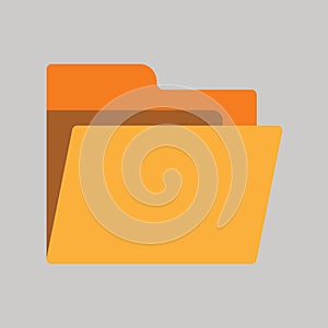 Business icon, opened folder icon