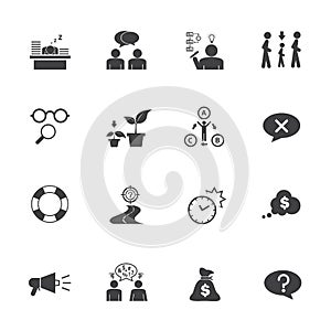 Business icon set, Personality traits