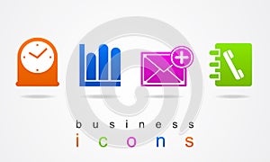 Business icon web sign button logo set