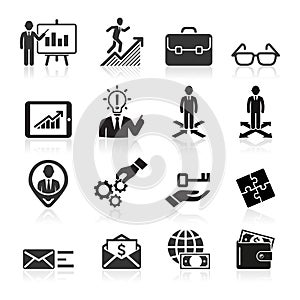 Business icons, management and human resources.