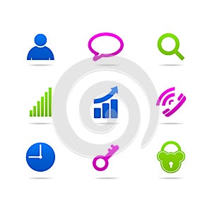 Business Icons ÃÂollection button web