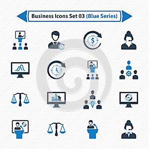 Business Icons Set 03 - Blue Series