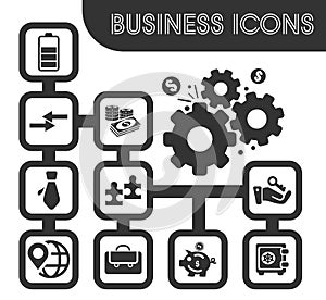 Business icons set