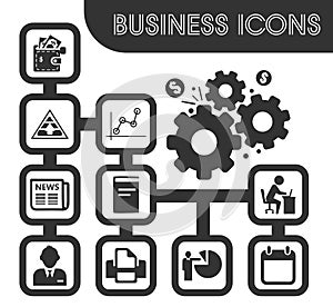 Business icons set