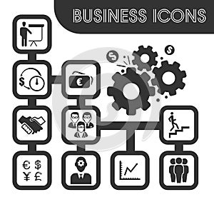 Business icons set