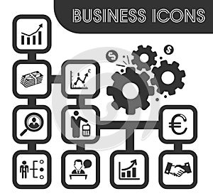 Business icons set