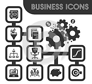 Business icons set