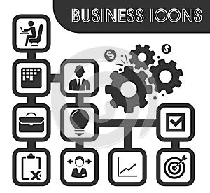 Business icons set