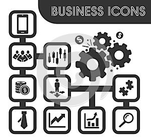 Business icons set