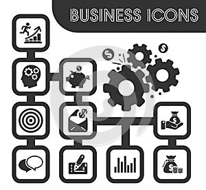 Business icons set